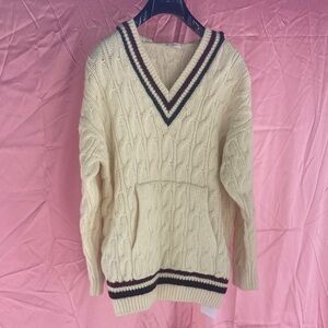 Celine NWT Cable Knit V-Neck Sweater